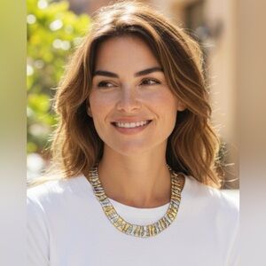 Elegant Gold and Silver Necklace